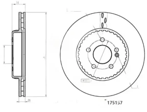 175157 FEBI BILSTEIN Tarcza hamulcowa