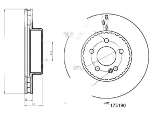 Tarcza hamulcowa MERCEDES-BENZ KLASA E A238 FEBI BILSTEIN