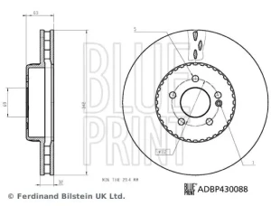 Tarcza hamulcowa przód MERCEDES-BENZ CLS C257 BLUE PRINT