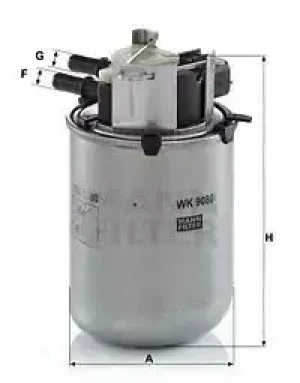 1.6 dCi, 2.0 dCi Filtr paliwa podgrzewany NISSAN X-TRAIL III MANN-FILTER