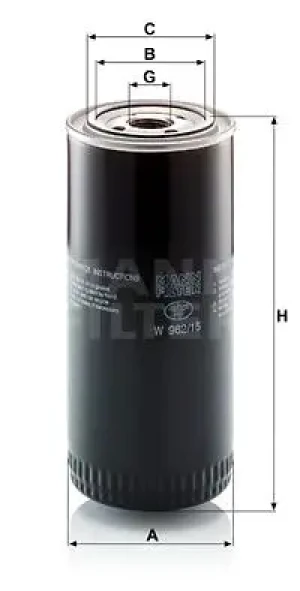 W 962/15 MANN-FILTER Filtr hydrauliczny skrzyni biegów