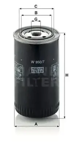 Filtr oleju RENAULT TRUCKS MIDLINER MANN-FILTER