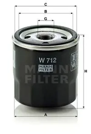 Filtr oleju FORD ESCORT I MANN-FILTER