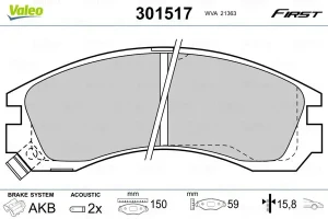 Klocki hamulcowe przód z czujnikiem MITSUBISHI L400 VALEO