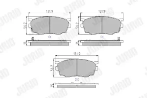 Klocki hamulcowe przód MAZDA 626 V JURID