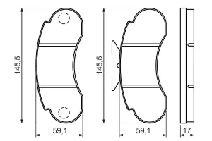 Klocki hamulcowe przód MERCEDES-BENZ MB W631 BOSCH