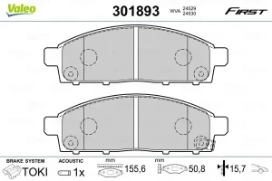 Klocki hamulcowe przód z czujnikiem MITSUBISHI L200 VALEO