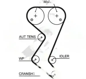 2.0 16V PEUGEOT 406 Pasek rozrządu GATES