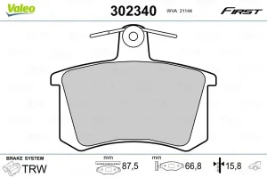 Klocki hamulcowe tył AUDI A6 C4 VALEO