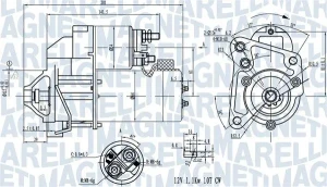 1.7 RENAULT TRAFIC Rozrusznik MAGNETI MARELLI