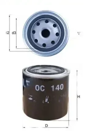 Filtr oleju NISSAN SUNNY I KNECHT
