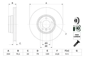 0 986 478 623 BOSCH Disque de frein