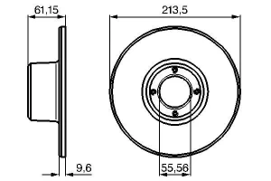 Tarcza hamulcowa przód AUSTIN MINI II BOSCH