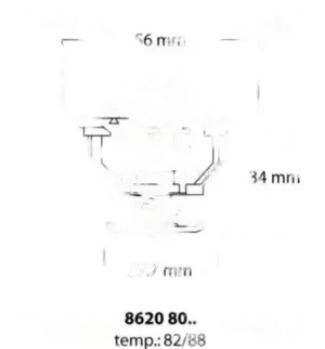 1.4 D-4D TOYOTA AURIS Termostat TRISCAN