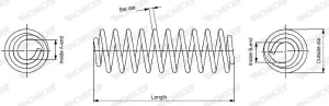 Sprężyna zawieszenia tył MAZDA 6 I MONROE