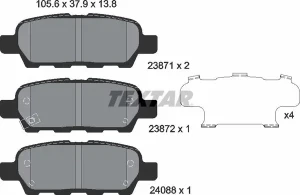2387101 TEXTAR Klocki hamulcowe tył