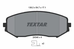 2434601 TEXTAR Klocki hamulcowe przód