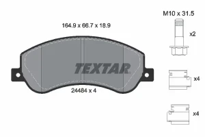 2448404 TEXTAR Klocki hamulcowe przód