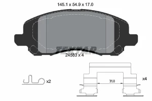 Klocki hamulcowe przód CHRYSLER 200 TEXTAR