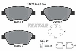 2509501 TEXTAR Klocki hamulcowe przód