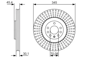 Tarcza hamulcowa przód wentylowana CADILLAC BLS BOSCH