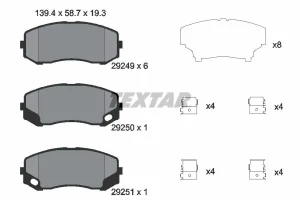2924901 TEXTAR Klocki hamulcowe