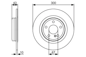0 986 479 A38 BOSCH Tarcza hamulcowa tył
