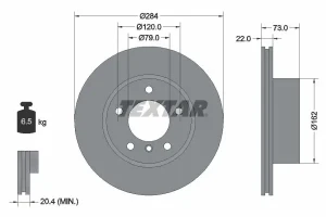 Tarcza hamulcowa przód BMW 2 TEXTAR