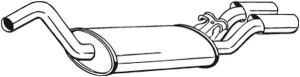 2.6, 2.8 AUDI COUPE B3 Tłumik końcowy BOSAL