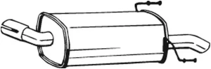 wydech koncowy opel astra h 185-099 BOSAL