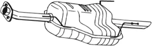 1.4 16V, 1.6 16V, 1.6 LPG, 1.6, 1.4 LPG OPEL ASTRA G Tłumik końcowy BOSAL