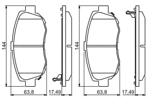 Klocki hamulcowe przód TOYOTA SUPRA IV BOSCH