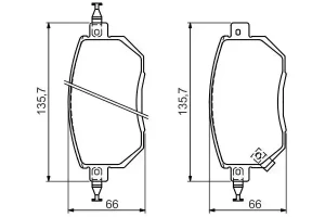 0 986 494 366 BOSCH Klocki hamulcowe przód