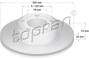 Tarcza hamulcowa przód wentylowana BMW 1 E88 TOPRAN