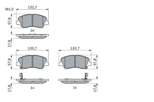 0 986 494 563 BOSCH Klocki hamulcowe przód