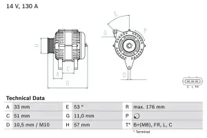1.6 CRDi KIA SOUL II Alternator 130a