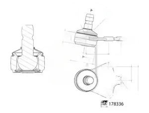 Sworzeń wahacza lewy przód HONDA CIVIC IX FEBI BILSTEIN