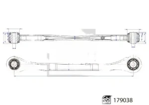 Wahacz poprzeczny AUDI A5 2.0 TDI, 30 TDI, 45 TFSI, 50 TDI, 2.0 TFSI, 3.0 TDI, 40 TFSI, 35 TDI, 35 TFSI, S5, 40 TDI FEBI BILSTEIN