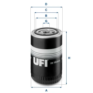 Filtr oleju z zaworem zwrotnym AUDI 80 B3 UFI
