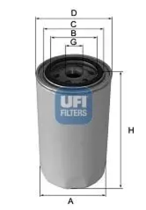 Filtr oleju z dwoma zaworami zwrotnymi ALFA ROMEO ALFETTA UFI