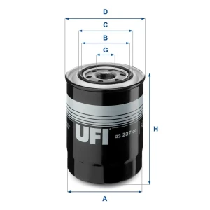 Filtr oleju z zaworem zwrotnym MITSUBISHI PAJERO III UFI