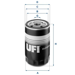 Filtr oleju z dwoma zaworami zwrotnymi PLYMOUTH VOYAGER,GRAND VOYAGER UFI
