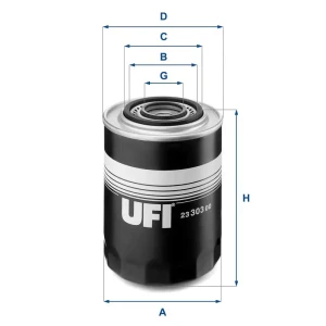 Filtr oleju z zaworem zwrotnym LANCIA THEMA UFI