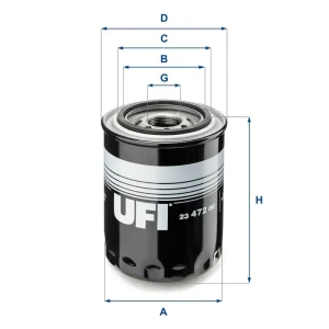 Filtr oleju z zaworem zwrotnym HYUNDAI H-1 UFI