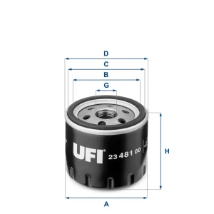 Filtr oleju z zaworem zwrotnym RENAULT TWINGO II UFI