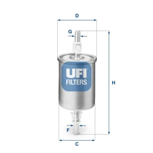 1.0, 1.4, 1.8, 1.2 Filtr paliwa OPEL CORSA C UFI