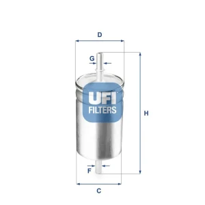 1.2 12V, 1.2, 1.4 16V Filtr paliwa VW POLO UFI
