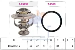 2.0, 2.2 D-4D, 2.0 D-4D TOYOTA AVENSIS III Termostat FACET