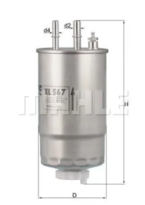 2.0 D, 1.6 D, 1.9 D Filtr paliwa LANCIA DELTA III MAHLE