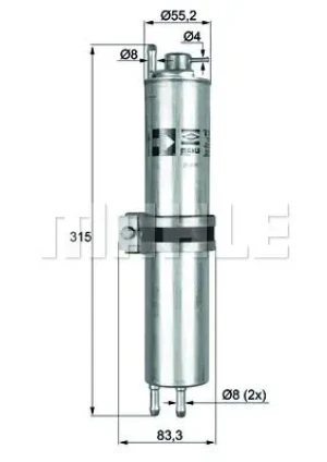KLH 12 MAHLE Filtr paliwa